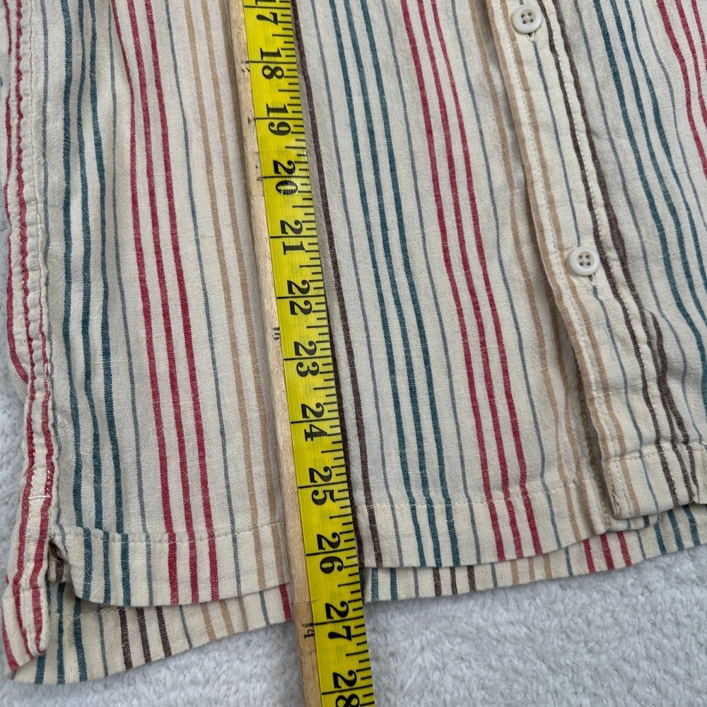 Madewell Easy Fit Striped Shirt Short Sleeve Button Up Women's size XS - Picture 5 of 10